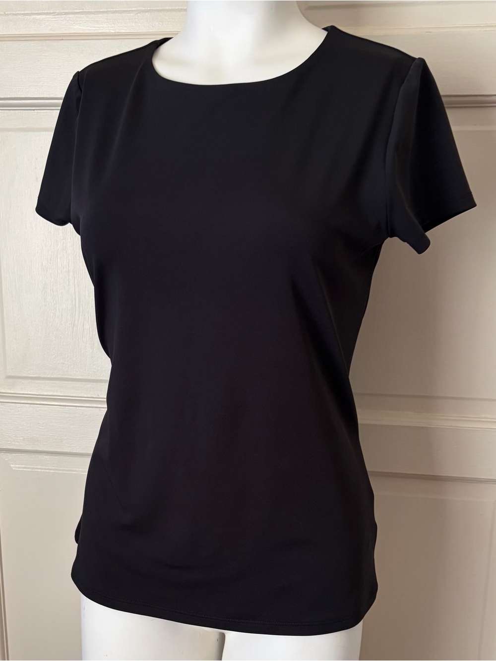 Express Black Short Sleeve Crewneck Top